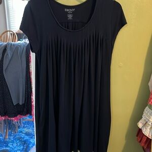 DKNY black knit gown Large